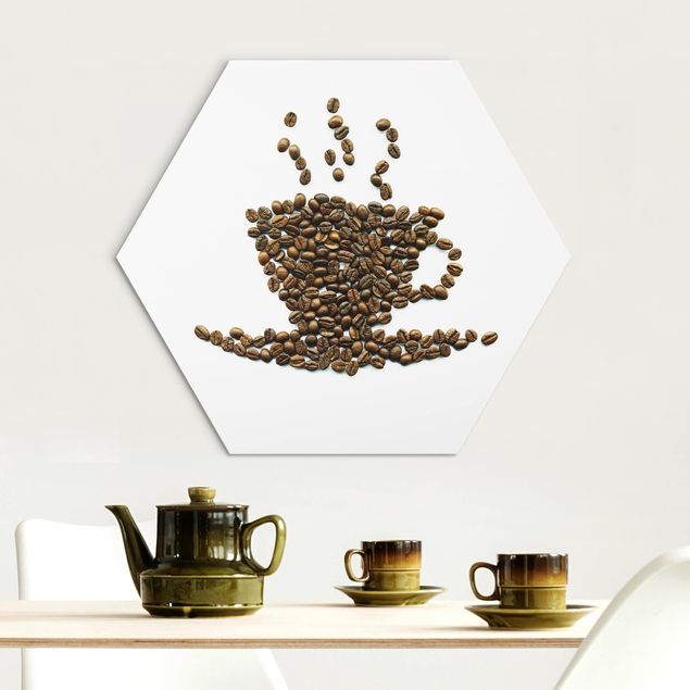 Alu Dibond Bilder Coffee Beans Cup