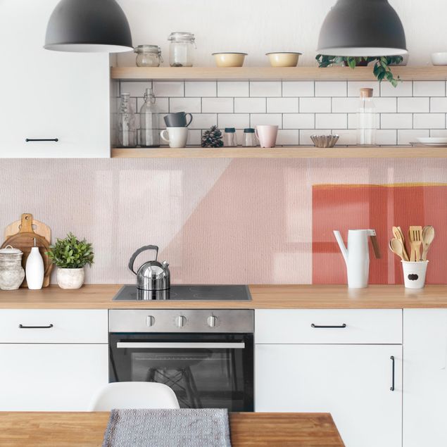 Küchenrückwand abstrakt Rosa Geometrie