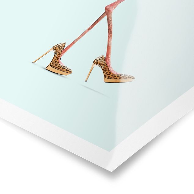 Poster bestellen Flamingo mit High Heels