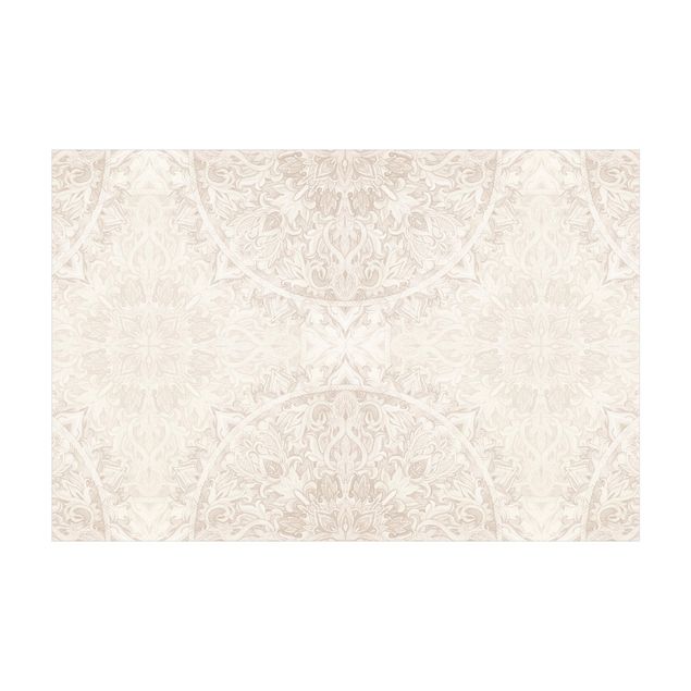 Teppich beige Mandala Aquarell Ornament Muster beige