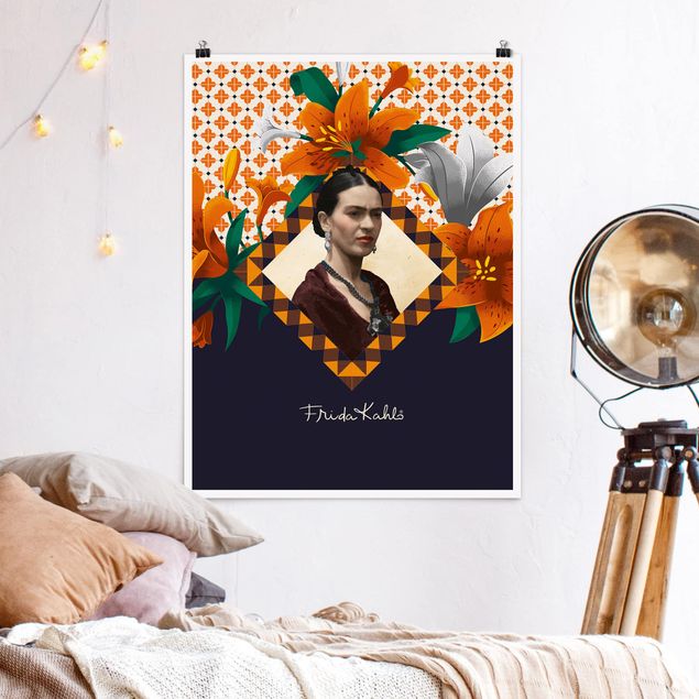 Kunstkopie Poster Frida Kahlo - Lilien