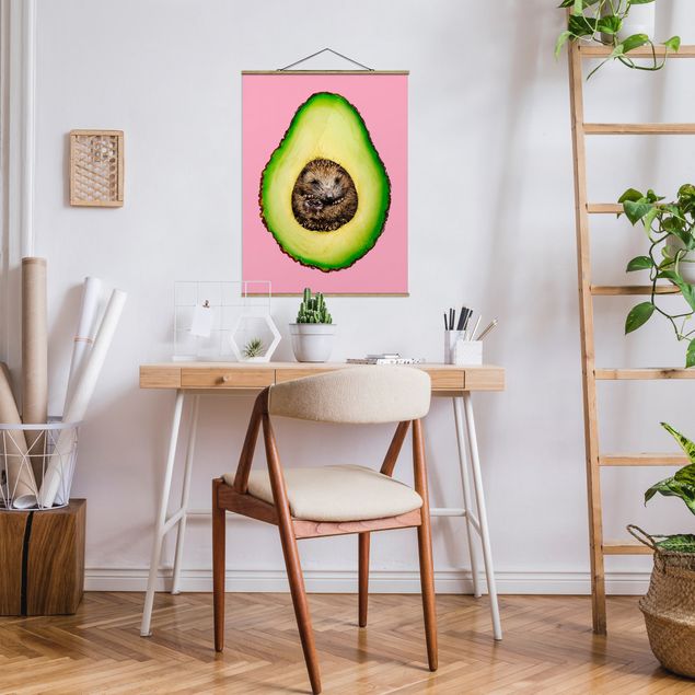 Wandbilder Avocado mit Igel