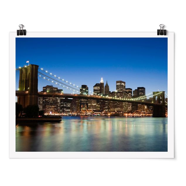 Poster - Brooklyn Brücke in New York - Querformat 3:4