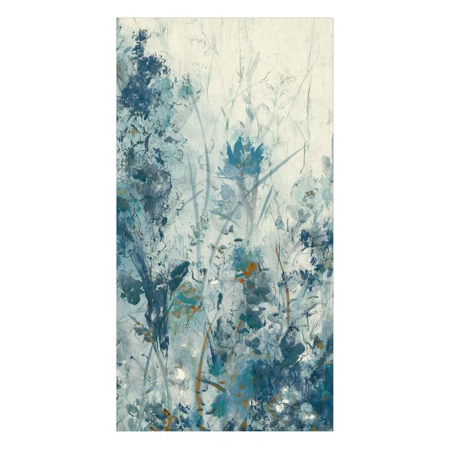Duschrückwand - Blaue Frühlingswiese I