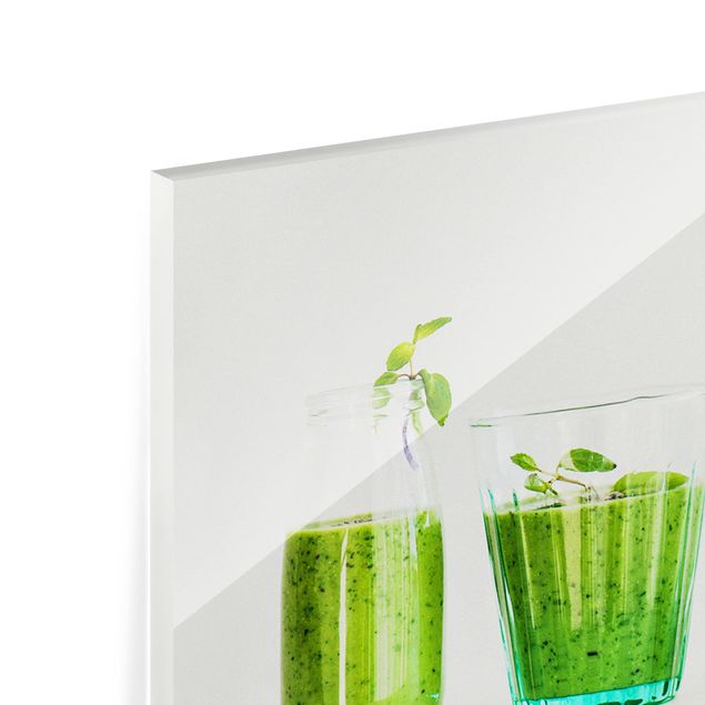 Spritzschutz Glas - Grüne Smoothie Kollektion - Panorama - 5:2