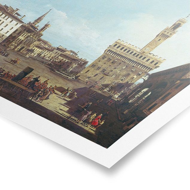Poster Kunstdruck Bernardo Bellotto - Die Piazza della Signoria