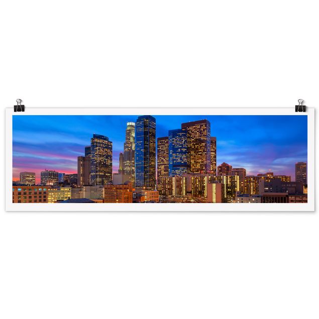 Poster - Downtown Of Los Angeles - Panorama Querformat