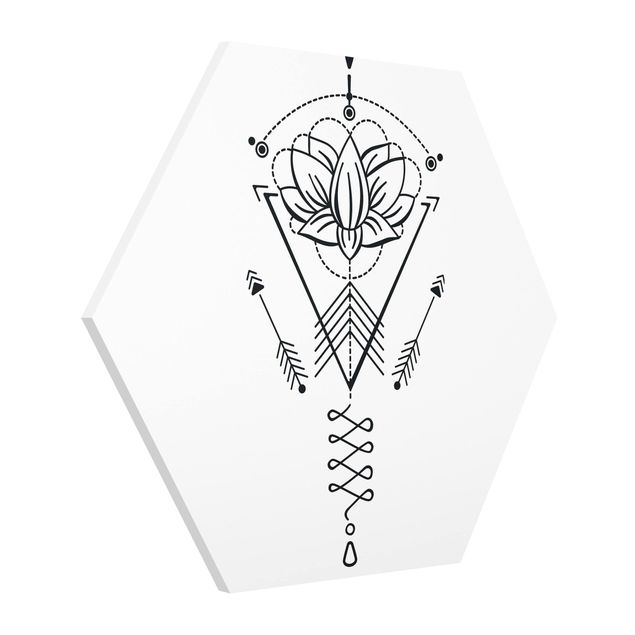 Hexagon Bild Forex - Lotus Unalome mit Pfeilen
