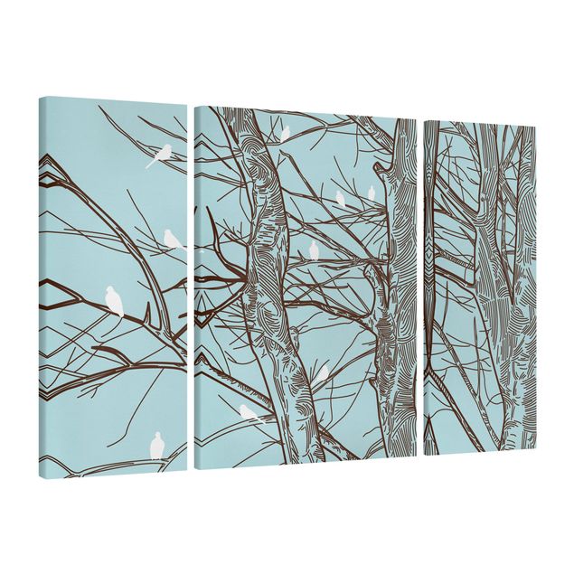 Leinwandbilder Landschaft Winterbäume