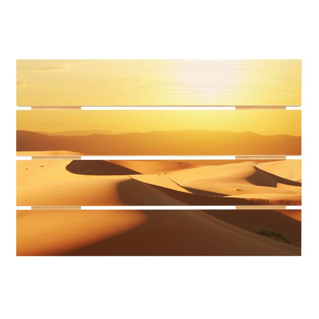 Holzbild - Die Wüste Saudi Arabiens - Querformat 2:3