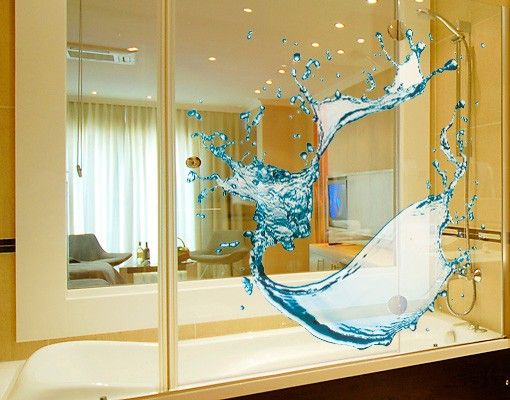 Fensterfolie - Fenstersticker No.471 Splashing Water - Fensterbilder