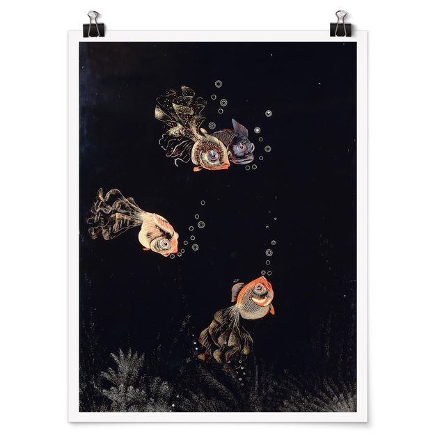 Kunstkopie Poster Jean Dunand - Unterwasser Szene