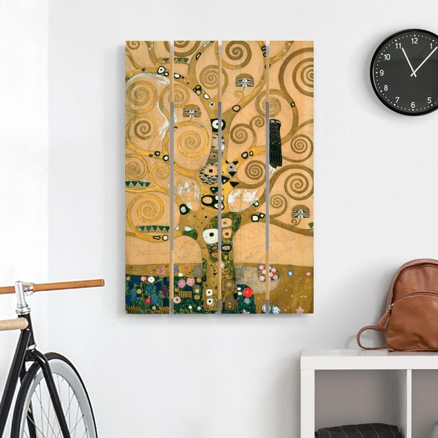 Holzbild Natur Gustav Klimt - Der Lebensbaum