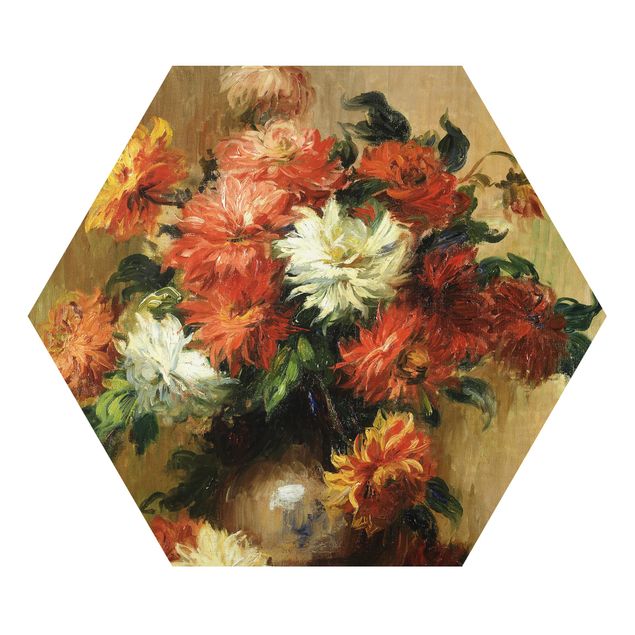 Wandbilder Kunstdruck Auguste Renoir - Stillleben mit Dahlien