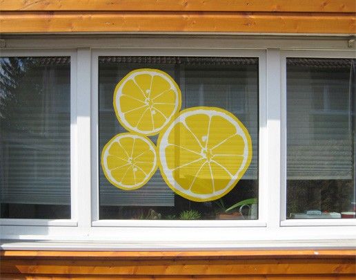 Fensterbilder XXL Zitronenscheiben