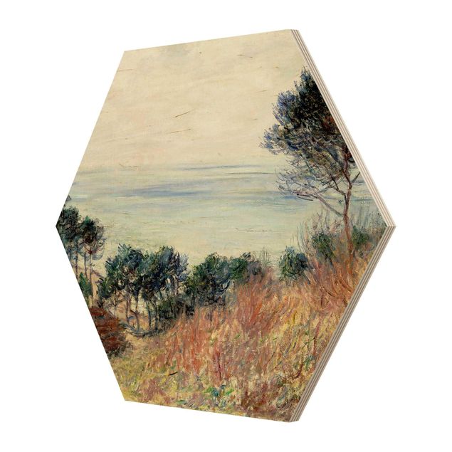 Bilder auf Holz Claude Monet - Küste Varengeville