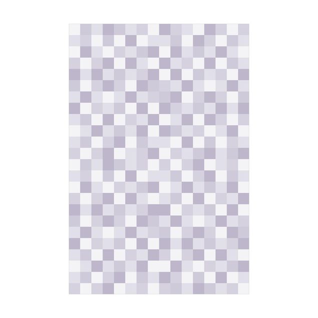 Teppich Schachbrettmuster Geometrisches Muster Mosaik Flieder