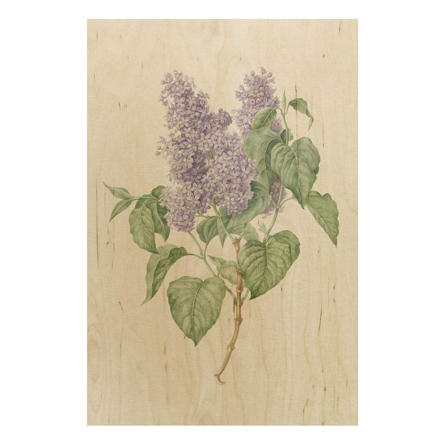 Holzbild Blumen Maria Geertruyd Barbiers-Snabilie - Flieder