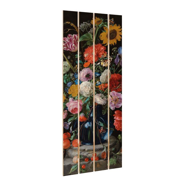 Holzbilder Jan Davidsz de Heem - Glasvase mit Blumen