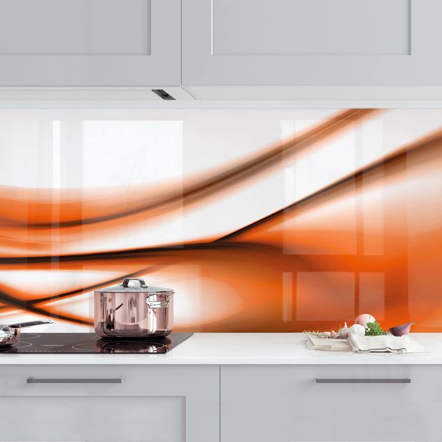 Küchenrückwände Platte Orange Touch