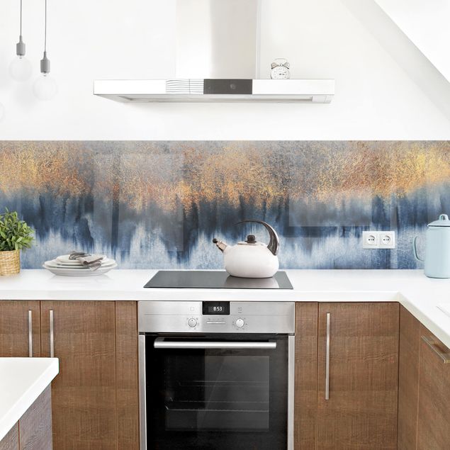 Küchenrückwand abstrakt Goldener Horizont