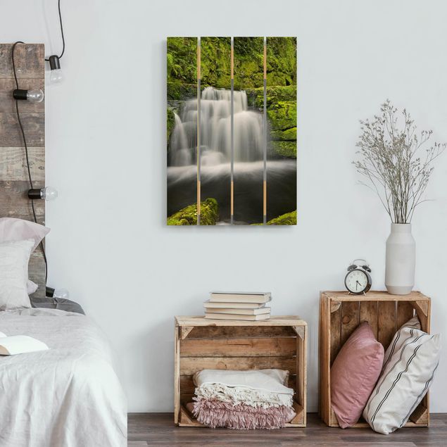 Holzbilder Lower McLean Falls in Neuseeland