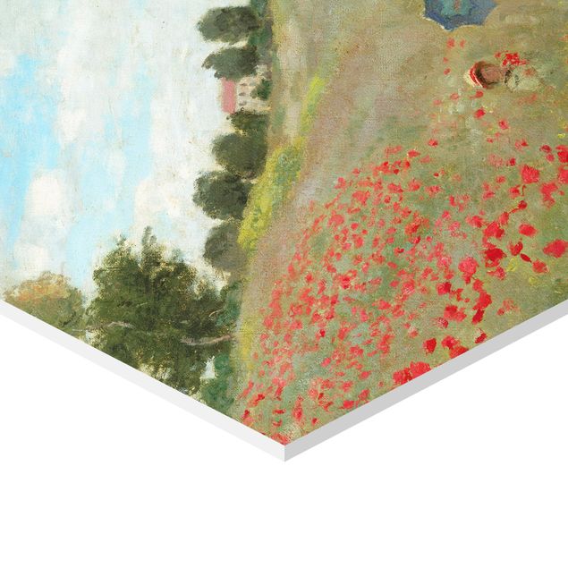 Hexagon Bild Forex - Claude Monet - Mohnfeld bei Argenteuil