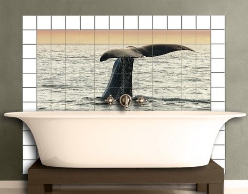 Klebefolien Wal beim Tauchgang