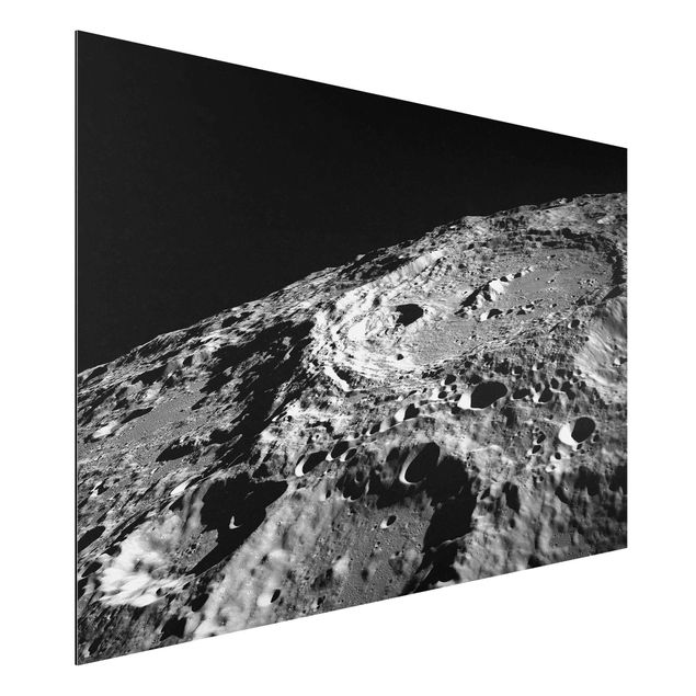 Alu-Dibond - NASA Fotografie Mondkrater - Hochformat