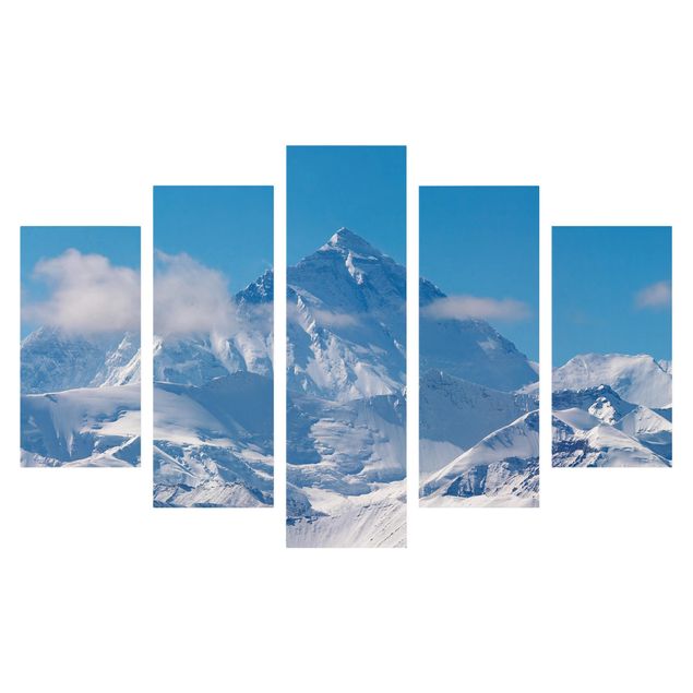 Leinwandbild 5-teilig - Mount Everest