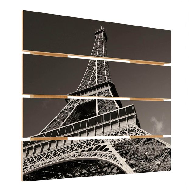 Holzbild - Eiffelturm - Quadrat 1:1