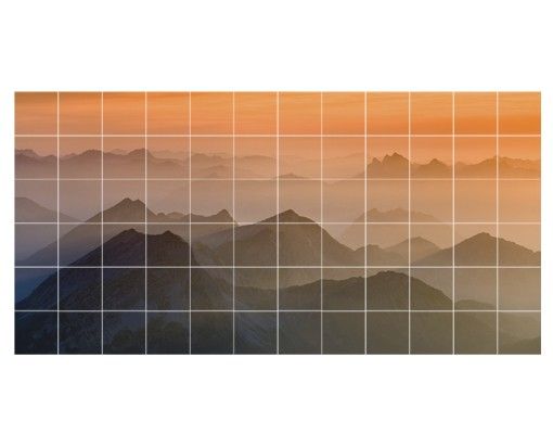 Fliesenbilder zum Aufkleben Blick von der Zugspitze