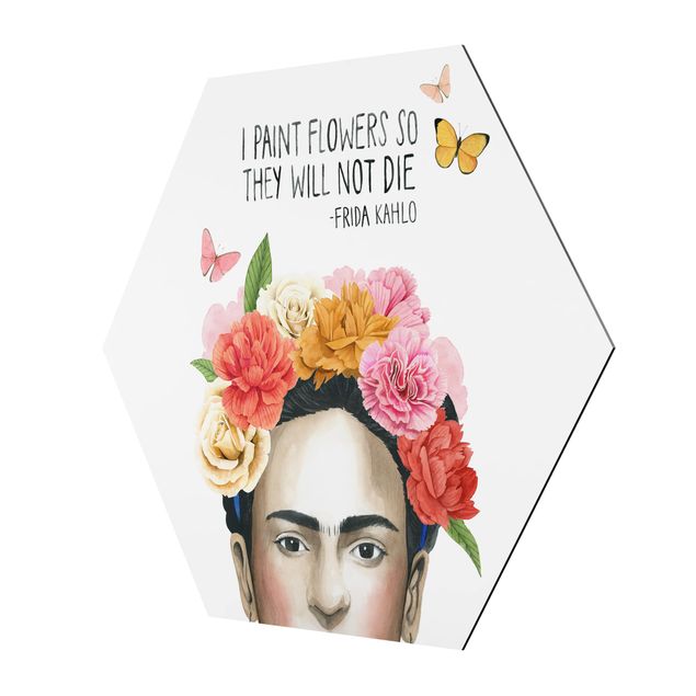 Hexagon Bild Alu-Dibond - Fridas Gedanken - Blumen