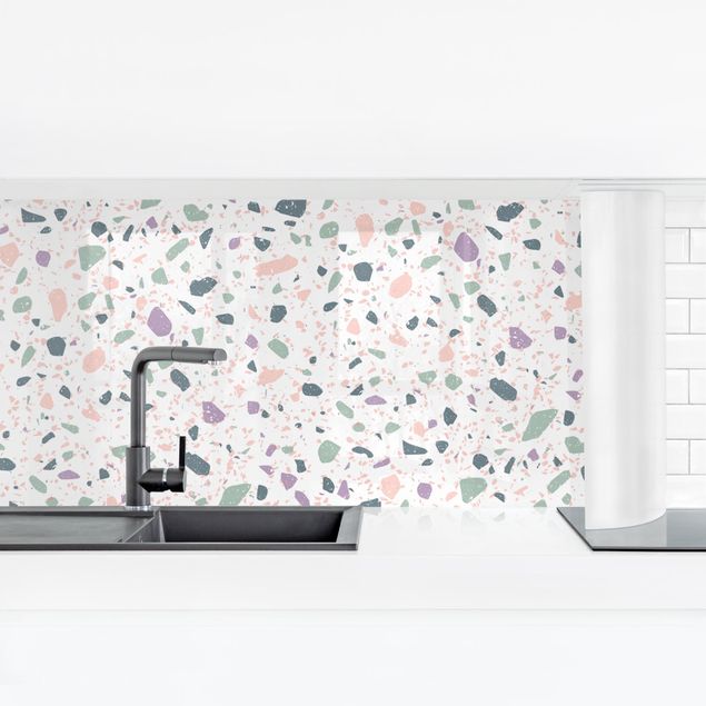 Küchenrückwand Muster Detailliertes Terrazzo Muster Agrigento