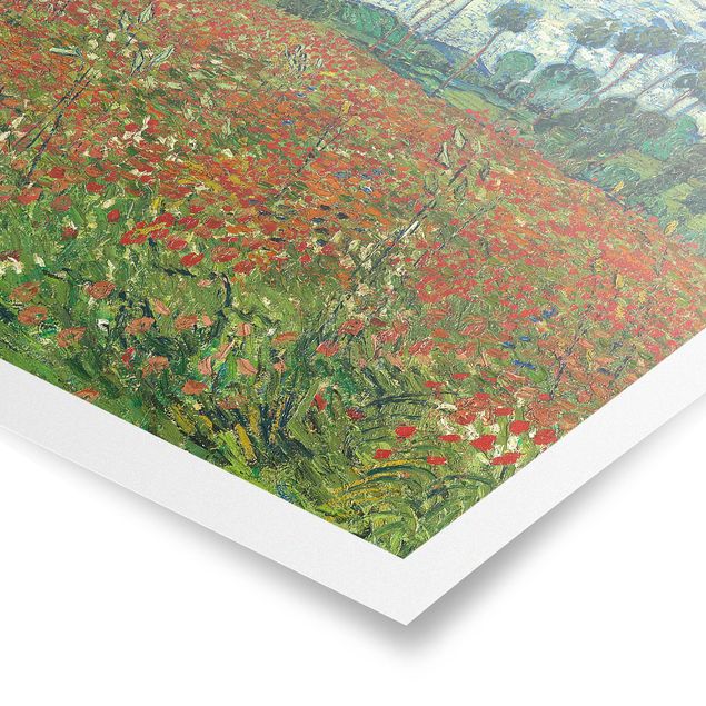 Blumen Poster Vincent van Gogh - Mohnfeld