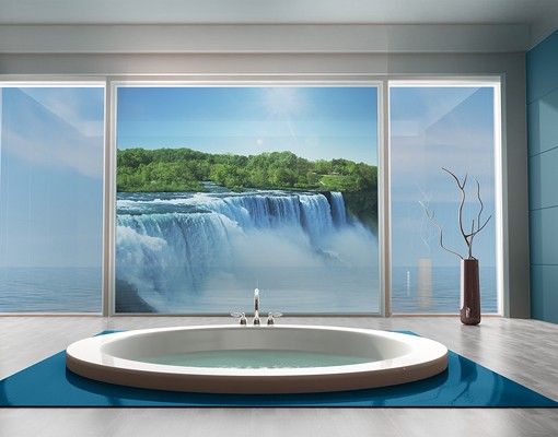 Fensterbilder Natur Wasserfalllandschaft