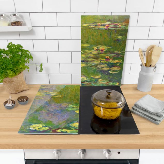 Glas Herdabdeckplatten Claude Monet - Grüne Seerosen