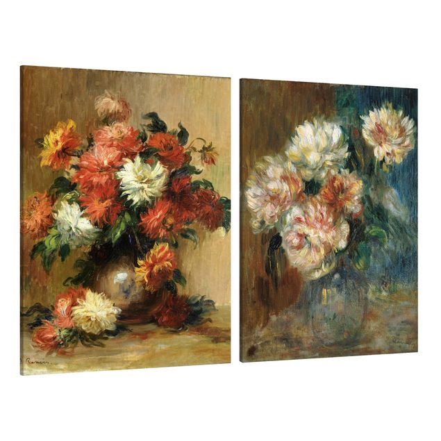 Wandbilder Wohnzimmer modern Auguste Renoir - Blumenvasen
