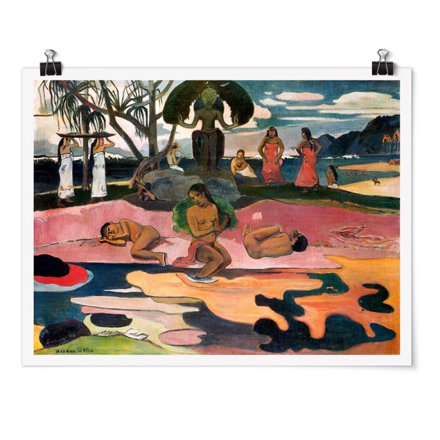 Poster Landschaft Paul Gauguin - Gottestag