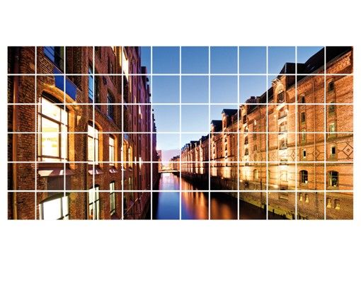Fliesenbilder zum Aufkleben Hamburg Speicherstadt