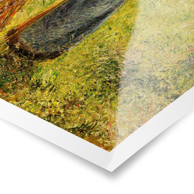 Poster Landschaft Camille Pissarro - Die Heumacherin