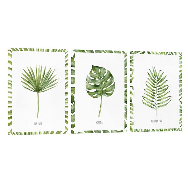 Bilder für die Wand Palmen Blätter Set