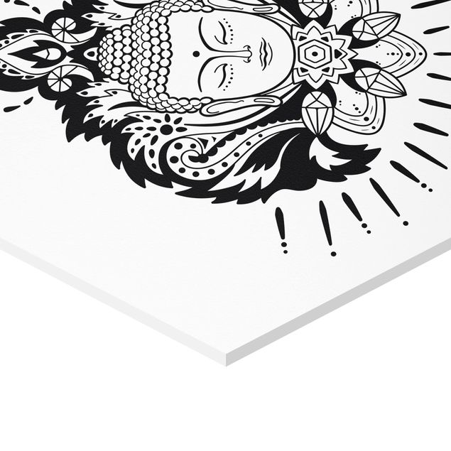Hexagon Bild Forex - Lotus mit Buddha