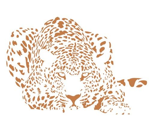 Wandtattoo Tiere No.MW98 Lauernder Gepard