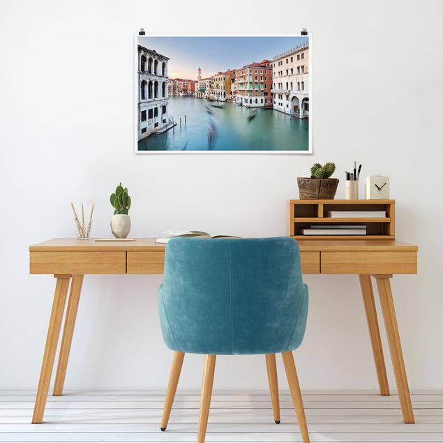 Poster - Canale Grande Blick von der Rialtobrücke Venedig - Querformat 2:3
