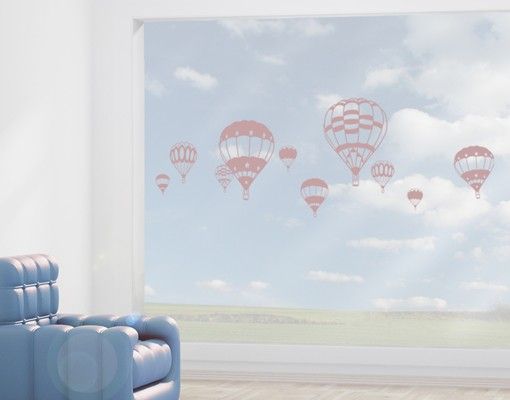 Fensterfolie - Fenstertattoo No.MW84 Ballonrennen - Milchglasfolie