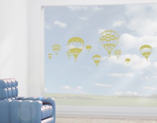 Fensterfolie - Fenstertattoo No.MW84 Ballonrennen - Milchglasfolie