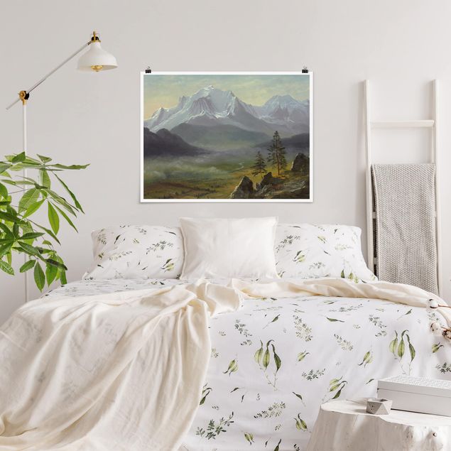 Poster Landschaft Albert Bierstadt - Mont Blanc