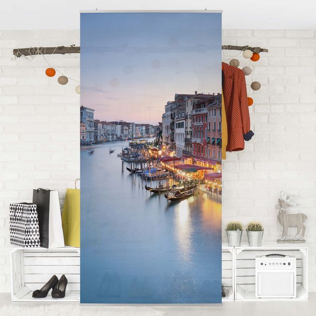 Raumteiler Vorhang Abendstimmung auf Canal Grande in Venedig
