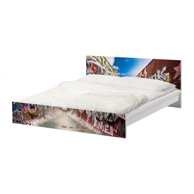 Möbelfolie IKEA Malm Bett Skate Graffiti